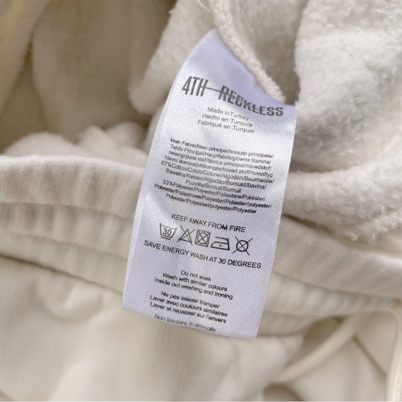 4th and Reckless The Art of Everyday Cream Jogger Set Oversized Size Small - Picture 13 of 16